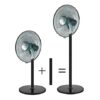 Mellerware Fan 2 in 1 Stand & Pedestal Plastic Black 40cm 50W - Image 2