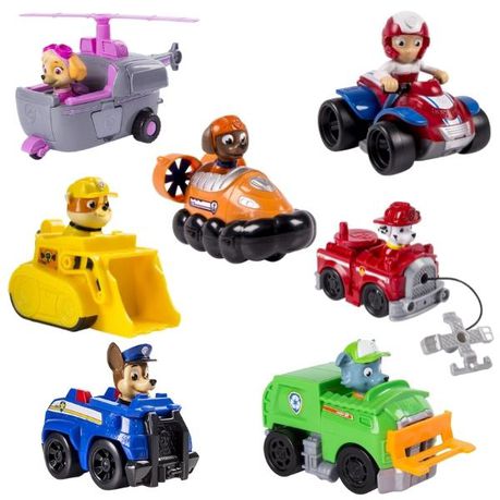 Nickelodeon - PAW Patrol Rescue Racers - 7 x Paw Patrols with Vehicles ...