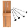 Source Direct - 5 x Stainless Steel Straight Straws and 1 x Brush Combo Set - Image 4
