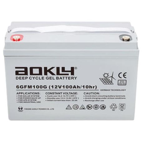 Aokly – Deep Cycle Gel Battery 12V 100Ah/10hr – Tool&Home