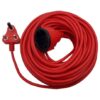 Waldo - Extension Lead/Cord/Cable (20m) Red (10A) Round Plug - Image 2