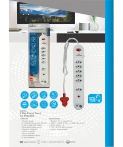 Smartsocket 6 Way Power Board 3.5 Amp USB - SS012