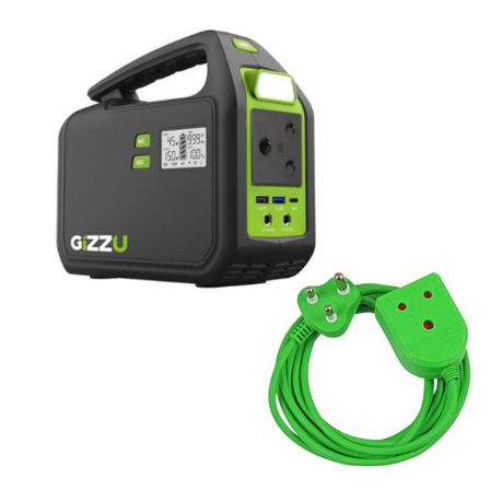 Gizzu -155Wh - Portable Power Station + 5m Heavy Duty Extension Lead ...