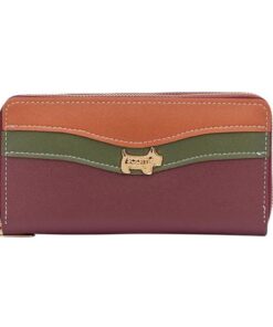 Scotty Bags - The Roberto - Double Zipper Purse - Tan Olive & Oxblood