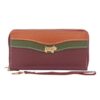 Scotty Bags - The Roberto - Double Zipper Purse - Tan Olive & Oxblood - Image 2