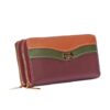 Scotty Bags - The Roberto - Double Zipper Purse - Tan Olive & Oxblood - Image 3