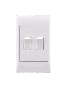 Switch 2L - 1Way 2X4 White E/Mate