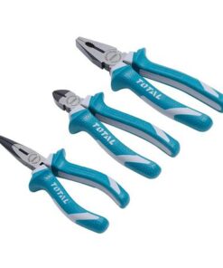 Total Tools - 3 Piece Plier Set-Long, Diagonal Cutter & Combination Pliers