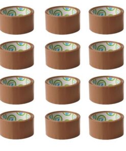 Packaging Tape (Brown Buff Tape) 48mm x 100m - Pack of 12