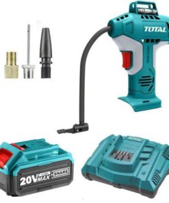 Total Tools - Cordless Auto Air Compressor 20V, 4.0Ah Battery & Charger
