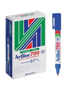 Artline - Fine Permanent Marker - Blue (Box of 12)