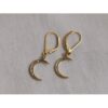 NuLuDa Jewellery - Crescent Moon Clip Earrings - Gold Plated - Image 3