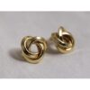 NuLuDa Jewellery- Knotted Studs - Earrings - Gold Plated - Image 2