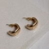 NuLuDa Jewellery - Gold Lump Studs - Earrings - Gold Plated - Image 4