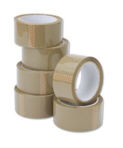 Packaging Tape Clear 48mm x 100m Brown (Pack of 6)