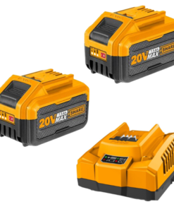Ingco - 2 x Li-Ion Battery Pack (6.0Ah) with Super Fast Intelligent Charger