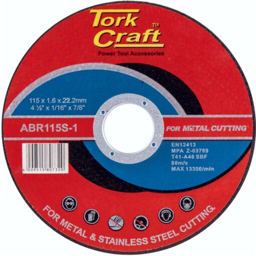 Cutting disc metal & ss 115 x 1.6 x 22.2 mm