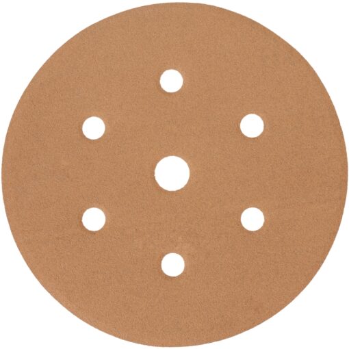 Gold disc (50 pieces) 400grit 150mm x 6+1 holes hook and loop