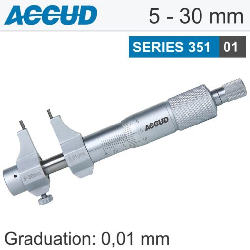 Inside micrometer 5-30mm with setting ring  0.007mm acc.0.01mm grad.