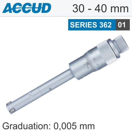 3 points inside micrometer 30-40mm 0.004mm acc. 0.005mm grad.