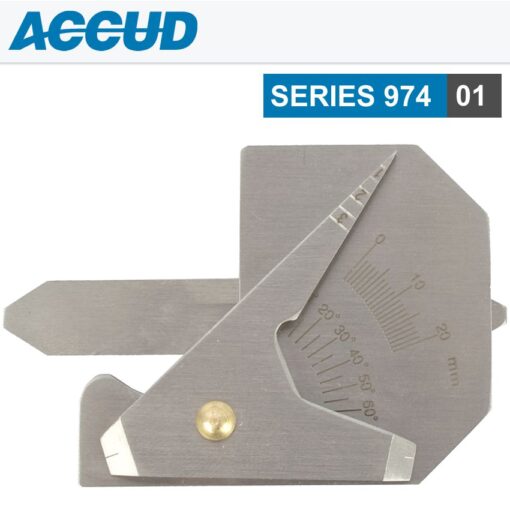 Welding gauge 7 x measuring appl. 10,20,1-35,40mm,60deg range s/steel
