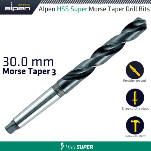 Hss super 30mm morse taper 3 shank