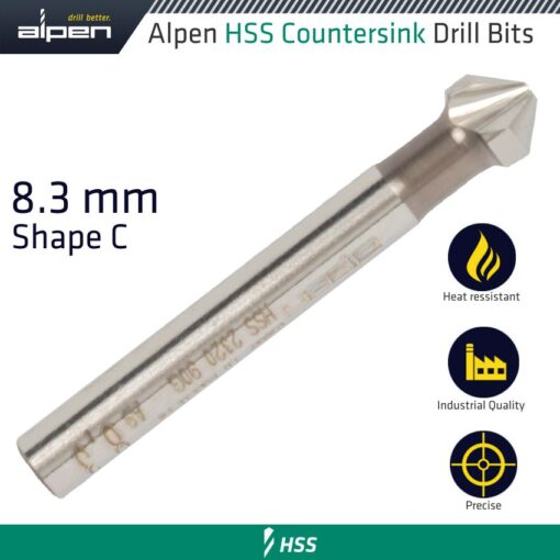 Hss countersink 90  8.3 din 335 shape c