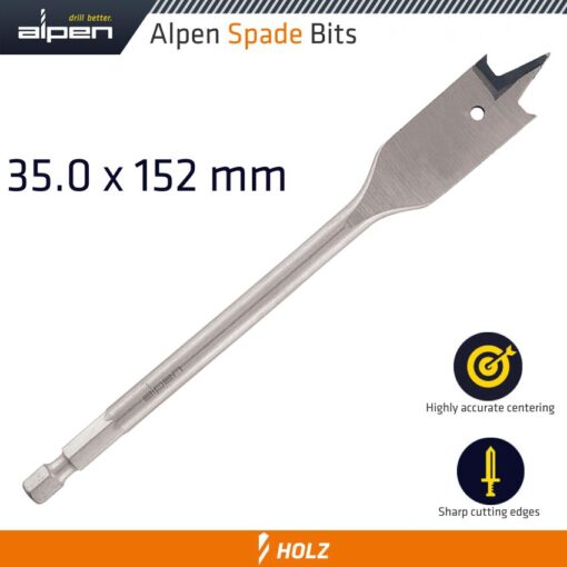 Alpen spade bit 35mmx152mm