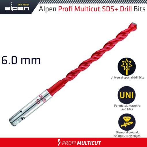 Profi multicut sds drill bit 6 x 160mm