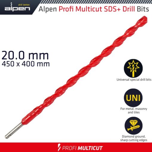 Profi multicut sds+ shank plw 20 x 450