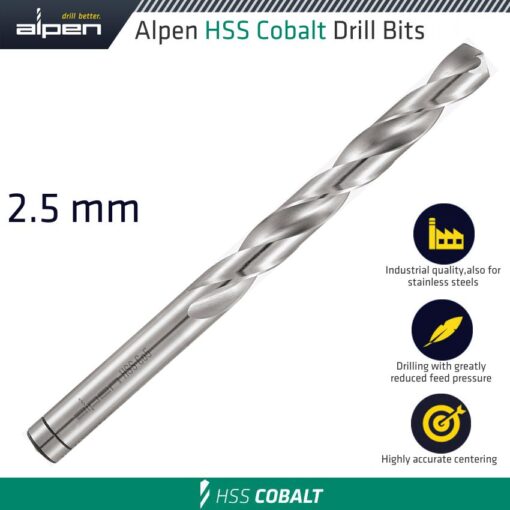 Hss cobalt drill bit 2.5mm