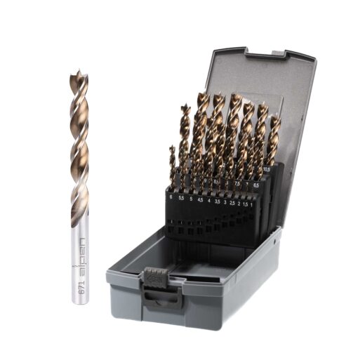 Wood twist drill bit set kp25-25 1.0-13.0x0.5mm