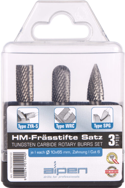 Tungsten burr set 3piece