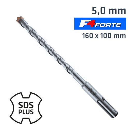 Sds plus drill hammer f4  bit 160 x 100 5mm