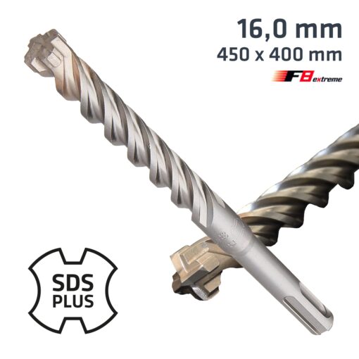 Sds plus drill bit f8 4 x cut edges 450 x 400 16mm
