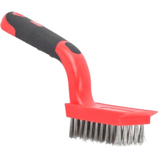 Soft grip wide stainless steel stripper brush tcw