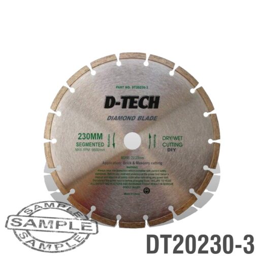 Diamond blade segmented std. 230 x 22.23 brick & masonry