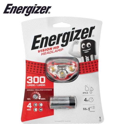 Energizer 300lum vision hd headlight red