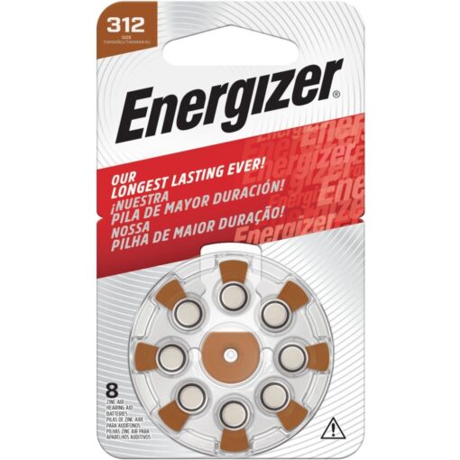 Energizer hearing aid battery az312 brown 8 pack (moq 6)