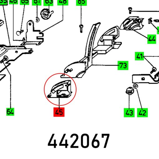 Pivot insert ap 65 e hinten