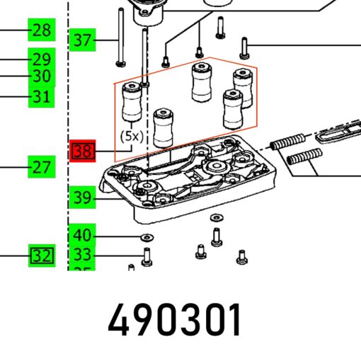 Rubber foot ls 130 eq