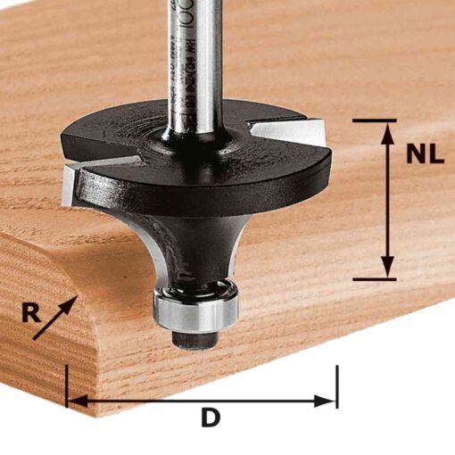 Festool roundover cutter hw s8 d19,1/r3 kl 491010