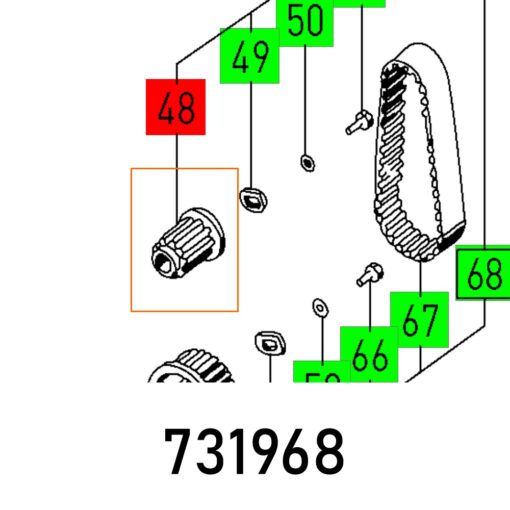 Toothed belt pu 14 teeth