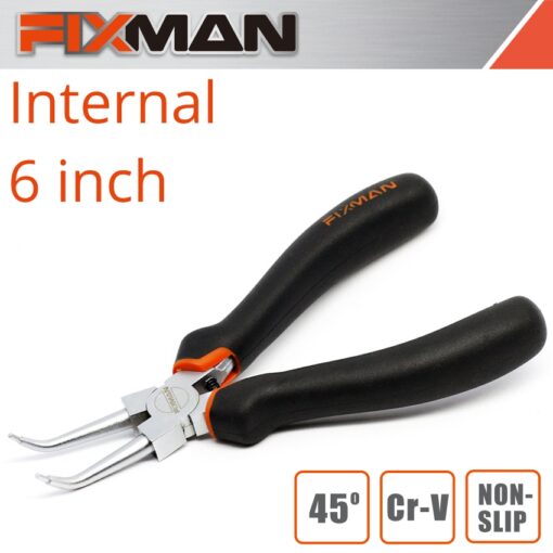 Fixman internal circlip pliers 6'/145mm x 45 deg