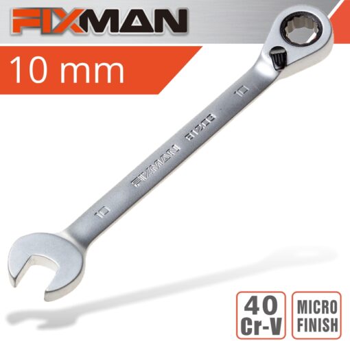Fixman reversible combination ratcheting wrench 10mm