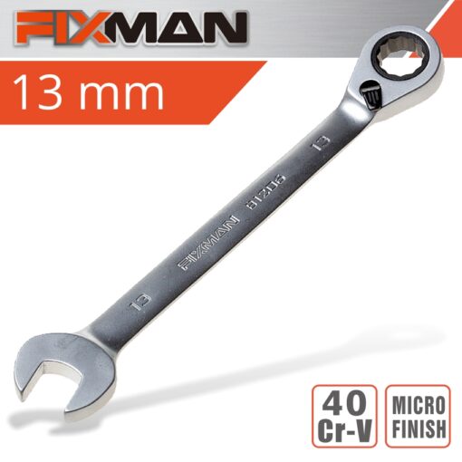 Fixman reversible combination ratcheting wrench 13mm