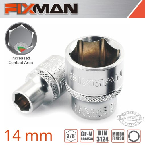 Fixman 3/8' drive hex socket 14mm