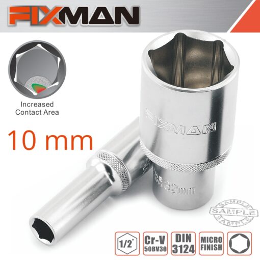 Fixman 1/2' dr deep socket 10mm