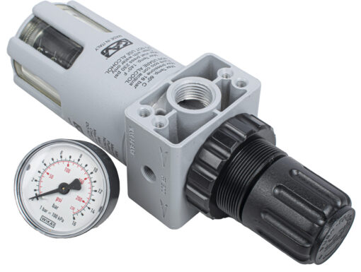 Filter + reducer 1/2'in line regulator with auto drain
