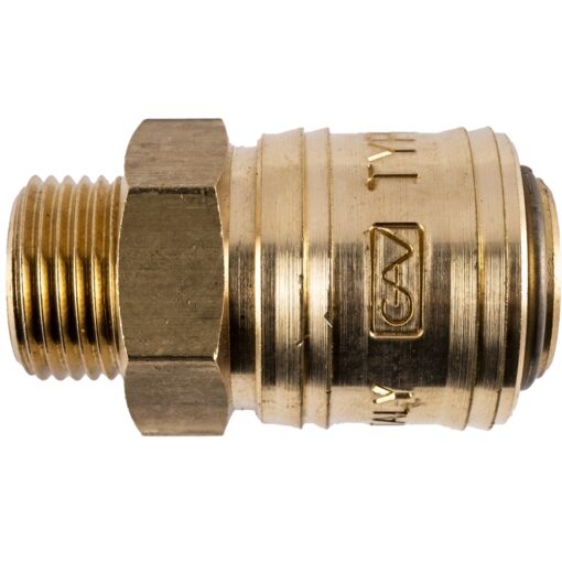 Brass male quick coupler 3/8'm
